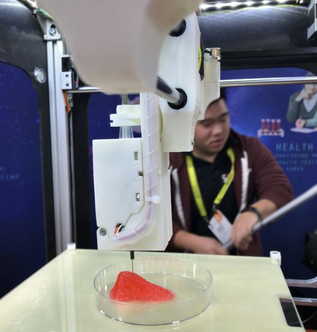 SE3Dedu's tweet photo. #Pluronic #EarPrint from #r3bel [lab robotics for biology] at @CES #CES2017 https://t.co/tGEJbLzLTF