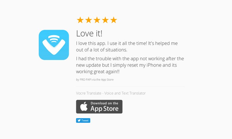 vocre's tweet photo. 5 Star Review: "Love it!: I love this app. I use it all the time! It's helped me out of a…" https://t.co/rDqDgsbZhN https://t.co/of4fKtkhn1