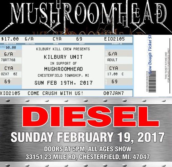 We're opening for <a href="/mushroomhead/">Mushroomhead</a> on Feb 19th at <a href="/Diesel_concert/">DieselConcertlounge</a>! Grab tickets from us here!
bit.ly/2iUcxX9