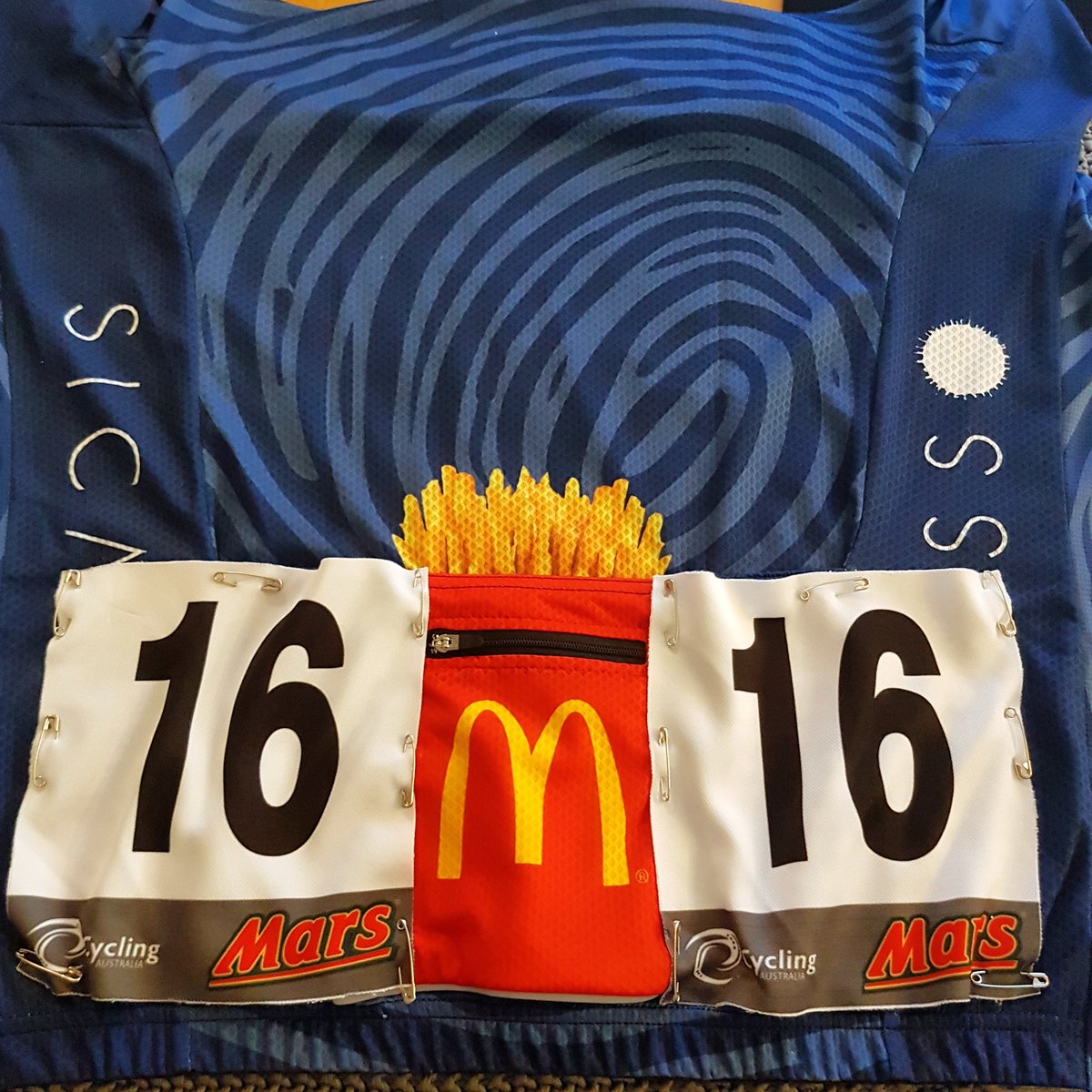 Whether you're watching from the couch or the road, keep an eye out for the McDonald's fries in the back pocket - that'll be me. #roadnats