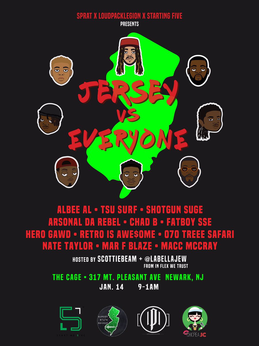 SpratFool's tweet photo. NJ Vs. Everyone is going down 1/14 w/ @AlbeeAL201 @Tsu_Surf @ScottieBeam @ARSONALDAREBEL @Fatboy_sse + Many More https://t.co/VC8hI0J9Om https://t.co/dkf7lxwufM