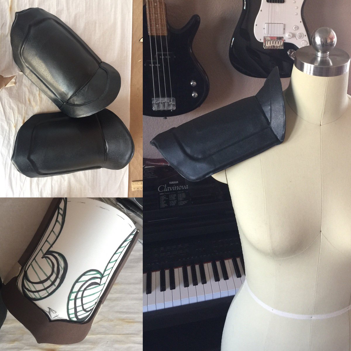 Working on shoulder armor for my next cosplay. Work in progress #Worbla #cosplay #worblaarmor #tkdgrl