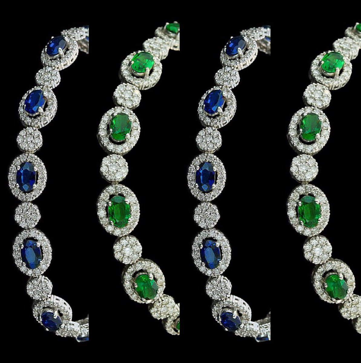 ScintaJewels's tweet photo. Beautiful and elegant diamond Bracelets. #Tsavorite #Sapphire #diamonds💎 #timeless #bracelet #stunning #scintajewels https://t.co/ODIy48HY89