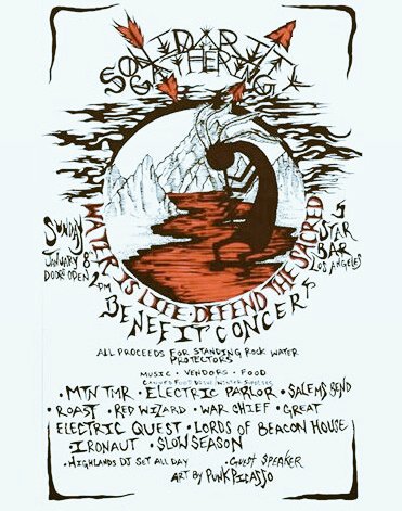 Tomorrow! Benefit gig 4 #STANDINGROCK - #Music all day and some seriously rad #rocknroll #stonerrock #doom #bands. #WaterIsLife #Solidarity