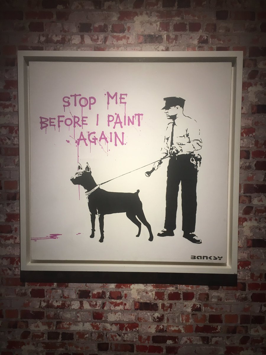 EstherBHD's tweet photo. Mooie tentoonstelling #Banksy https://t.co/m1XmQdp8HF