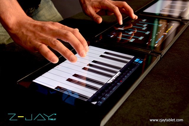 zjaytablet's tweet photo. Turn Z-JAY Tablet Decks into Pianos to perform live. Subscribe Now at https://t.co/Wnpogbqc3f #edm #dj #innovation #technology #design https://t.co/JvY8kKVwKV