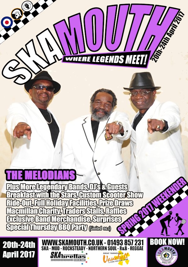 Skamouth's tweet photo. @twtmelodians @Skamouth @VauxhallHoliday  April 20 - 24 to book 01493 857231 #letsgettogetherandfeelalright #wherelegendsmeet #skamouth https://t.co/6agG3iYpZg
