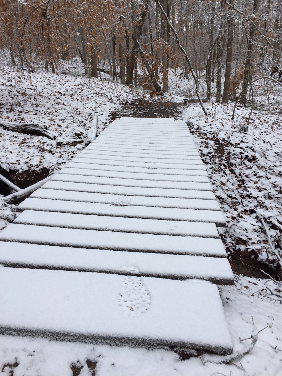 MeganShortle's tweet photo. Hello snow on the @BaxterTrails 😍 #SnowStorm2017 #justalittlesnow https://t.co/AdGMIWp3XH