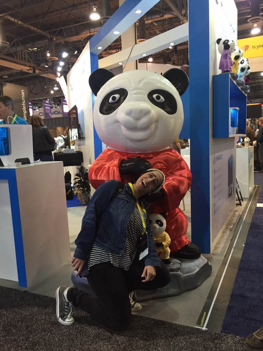 Shining3dPrint's tweet photo. We are at @CES People love our #3D Printed Panda! https://t.co/h0g8Gj8I0V