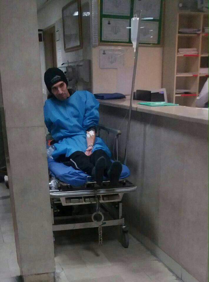 free_taheri's tweet photo. Group of Taheri's disciples in front of Taleghani Hospital, where Arash Sadeghi is hospitalized, in his support #FreeArash #FreeTaheri ⁦🇮🇷⁩ https://t.co/L7mLtQcWqH