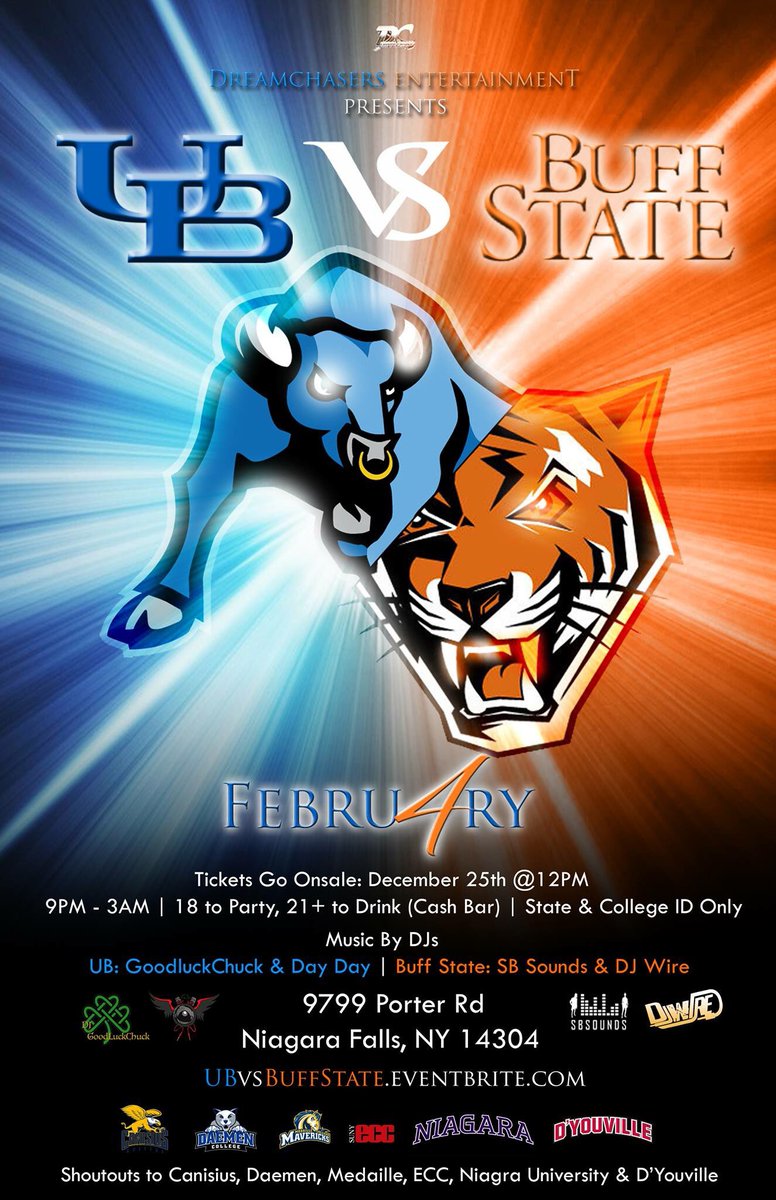 DjWire1's tweet photo. 🤳🏾Feb 4th Official Welcome Back Weekend UB Vs BUffState ‼️ sponsored By @DreamChaserENTT  Tickets 👇🏾
https://t.co/pdMygjLiLc https://t.co/gL7AK7NNQf