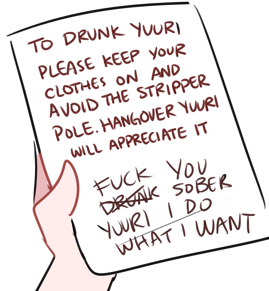Randomsplashes's tweet image. real talk yuuri probably wrote himself a letter to drunk yuuri before the banquet which obviously ended badly lmao #yurionice