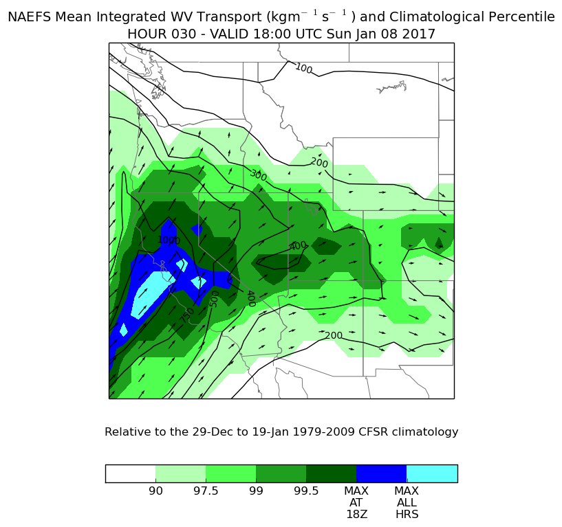 Weather_West's tweet photo. Integrated water vapor transport on Sunday AM will approach/exceed record levels as #AtmosphericRiver approaches California. #CAwx #CAflood https://t.co/Y6C3j90WXv