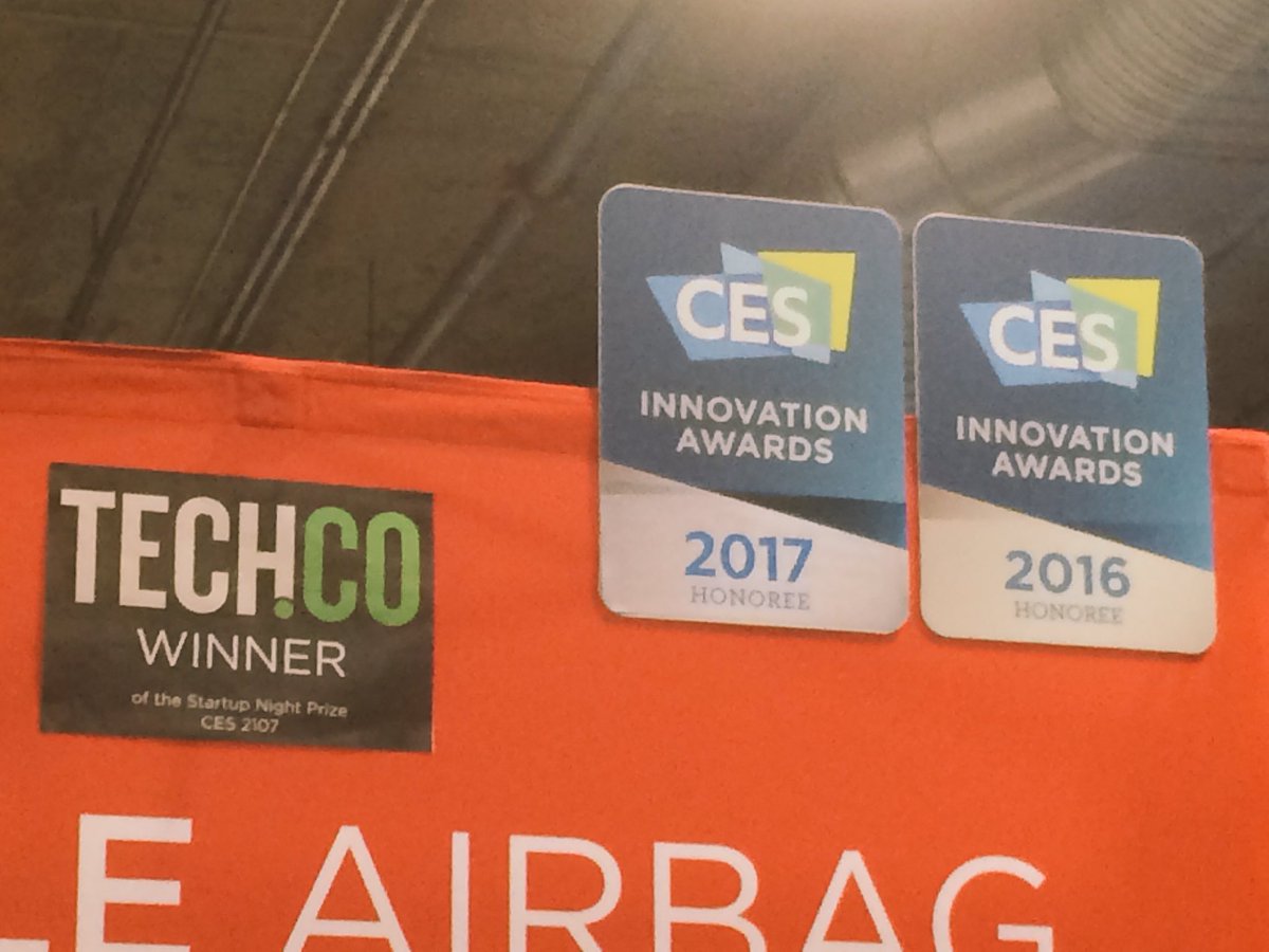 missTICParis's tweet photo. Congrats @inandmotion winner #TechCoCES #StartupNight Always a pleasure to see U @ALHoegeli #CES2017 https://t.co/YgsNYH2hdI