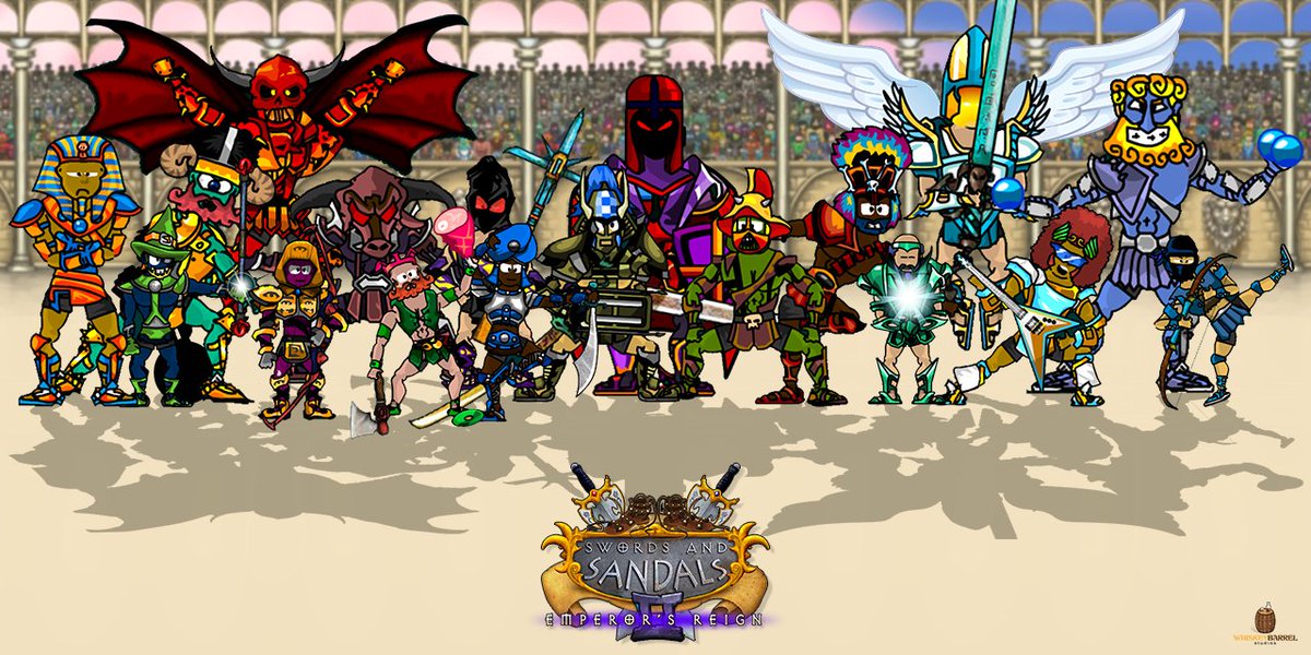 Oliver Joyce ⚔ on Twitter: "Today I made a collage of all the Swords &amp; Sandals  2 Redux's Arena Champions. Game's almost ready! #gameDev #indiegame  #screenshotSaturday https://t.co/JNU9sIK2Xt" / Twitter