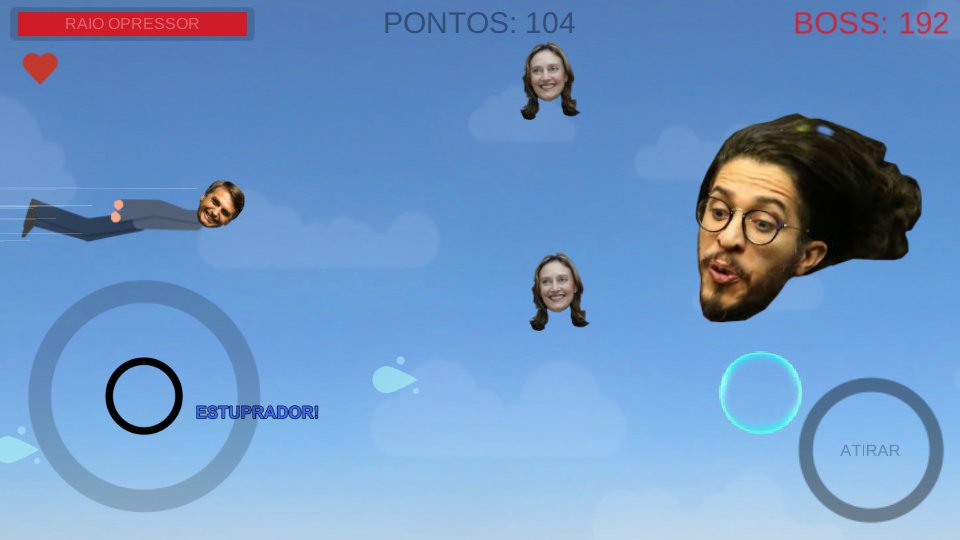 JEM201601's tweet photo. Estava eu navegando no PlayStore e de zerar fui procurar um jogo do @jairbolsonaro e encontrei esse !! #BolsonaroVoador 😂😂 É cada coisa viu https://t.co/eYfLG8CejH