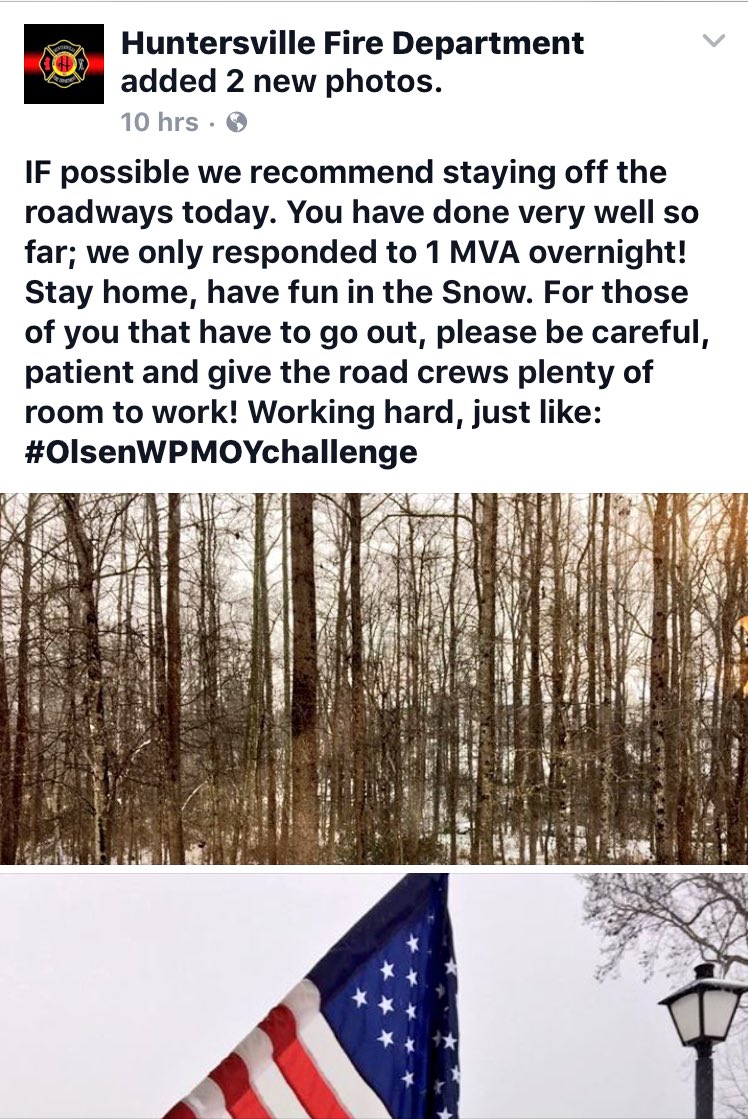 Huntersville_FD's tweet image. ALL DAY we've quietly added #OlsenWPMOYchallenge to our Social Media Posts. #WhatEverItTakes! #OlsenWPMOYchallenge