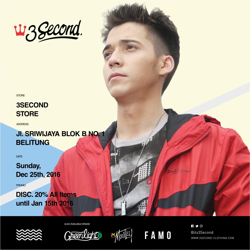 Hari minggu dapatkan ekstra diskon 20% off sd. 15 Januari 2017! <a href="/its3second/">3second</a> yuuk dapat koleksi keren keren dari brand ternama
