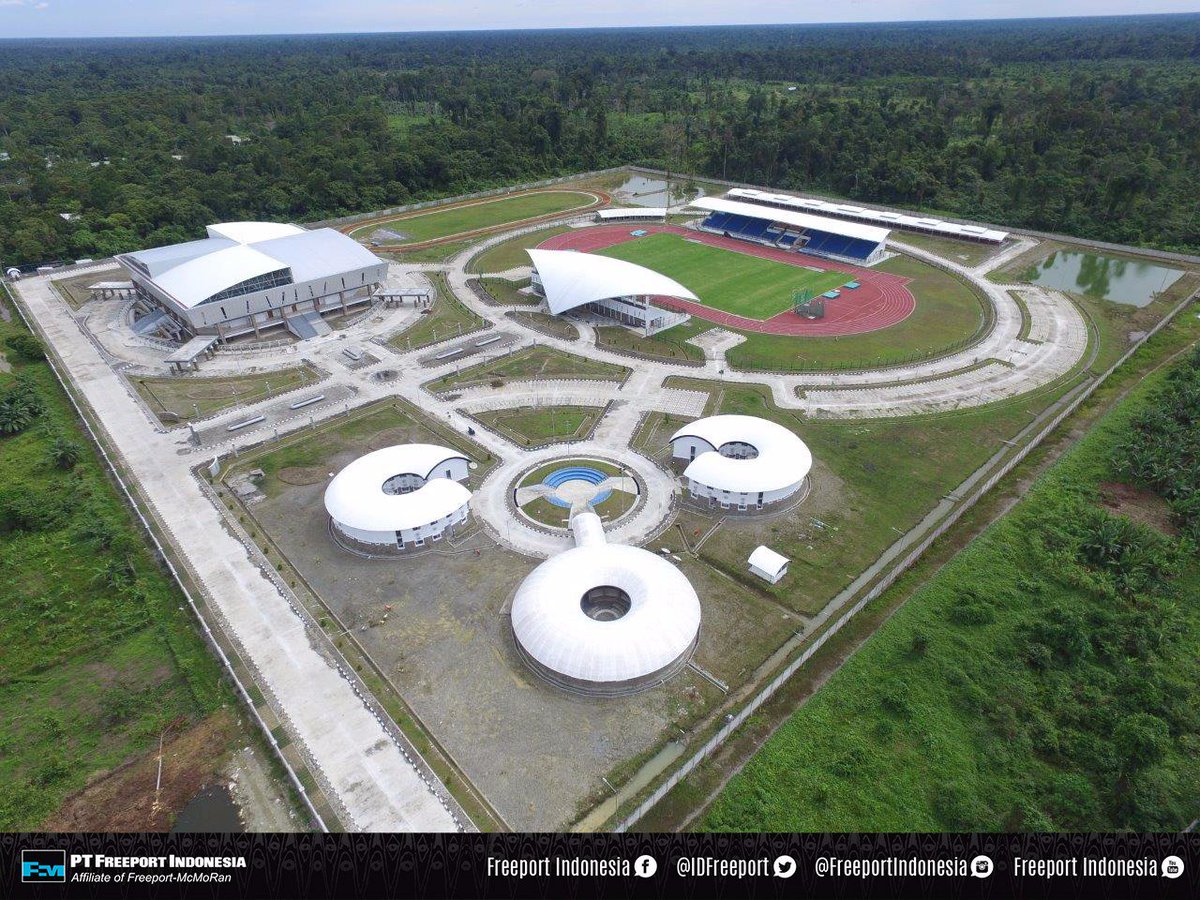 IDFreeport's tweet photo. Kami membangun proyek Mimika Sport Complex bernilai US$33 juta sebagai bentuk dukungan terhadap pelaksanaan PON 2020 di Papua. https://t.co/boho8fS3Ti