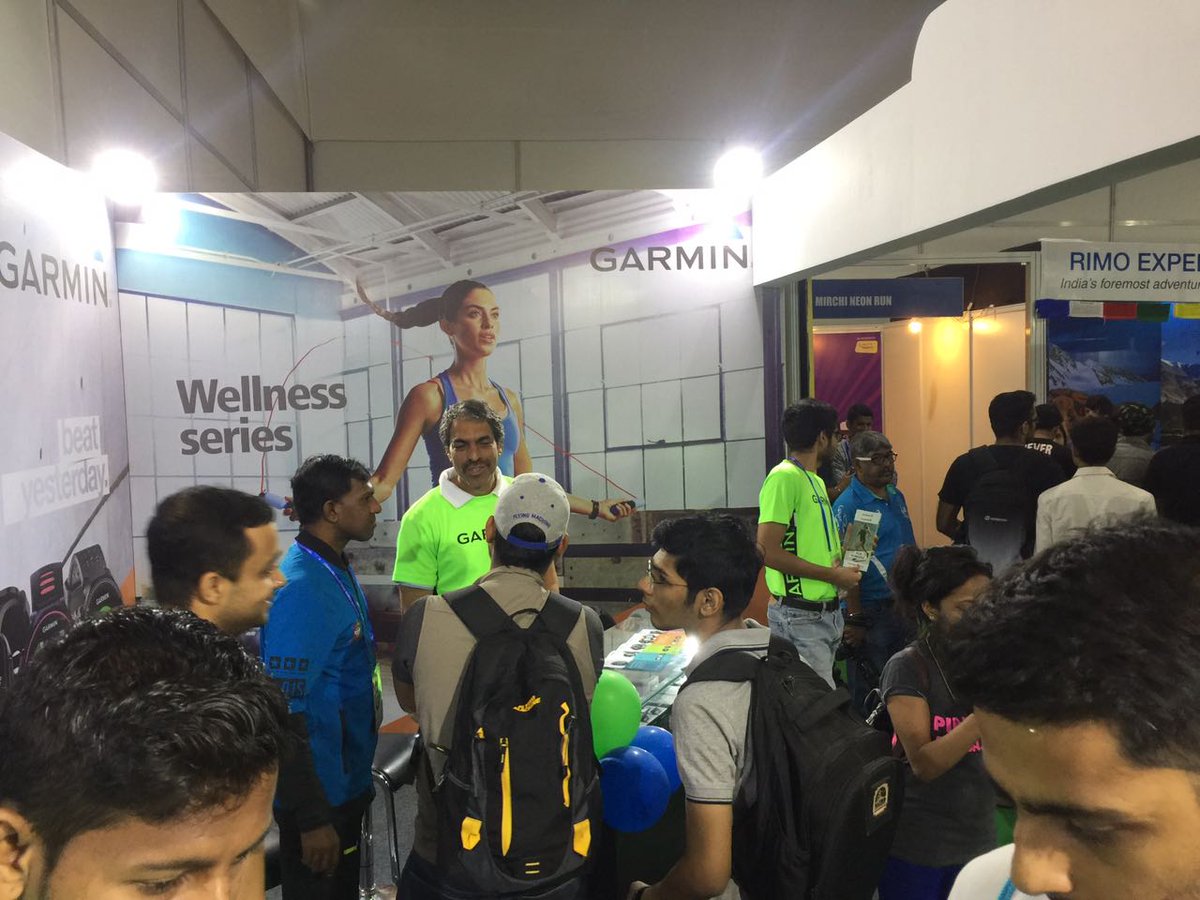 Garmin_India's tweet photo. #BeatYesterday: Take a leap into future of smartwatches with #Garmin, for a futuristic you.Visit at stall no: 16-17 at #GetActiveExpo. #SCMM https://t.co/ayKk7bHmVa