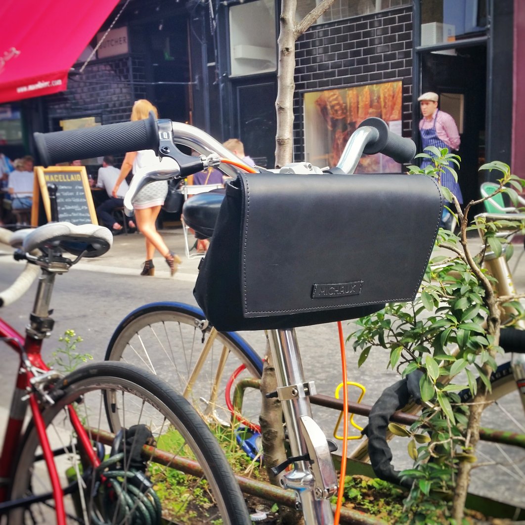 Not just for bikes. Our Ursa handbag fits just as well on the handlebars of a@swiftyscooters as it does a bicycle. 
ow.ly/sv3a307M9cu