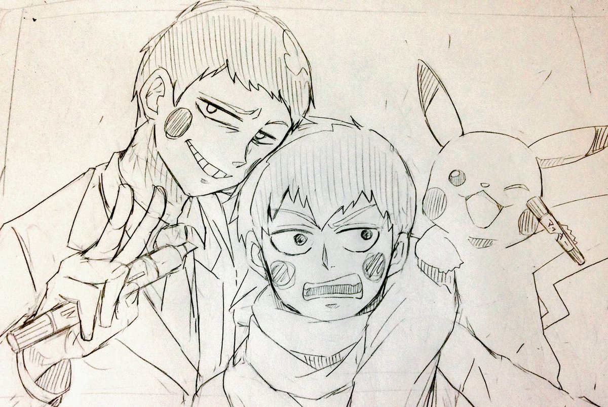 インクジェットしかハガキないから色塗るぜ!下書き〜でもちょっとffしてくる✨ 