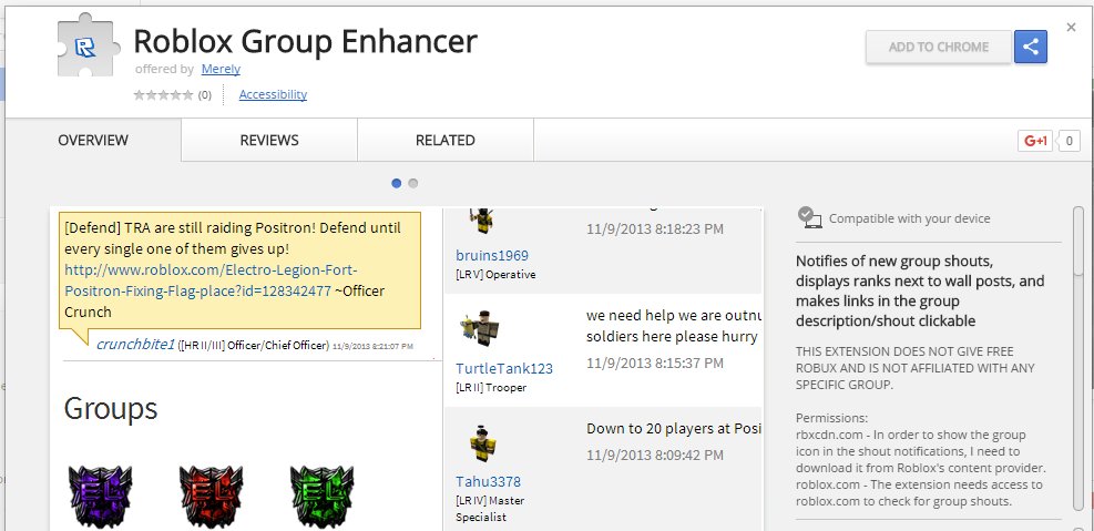 Merely On Twitter Psa Someone Made A Ripoff Of My Roblox Group Enhancer Extension That Steals Your Cookies Do Not Download It - roblox 2013 download