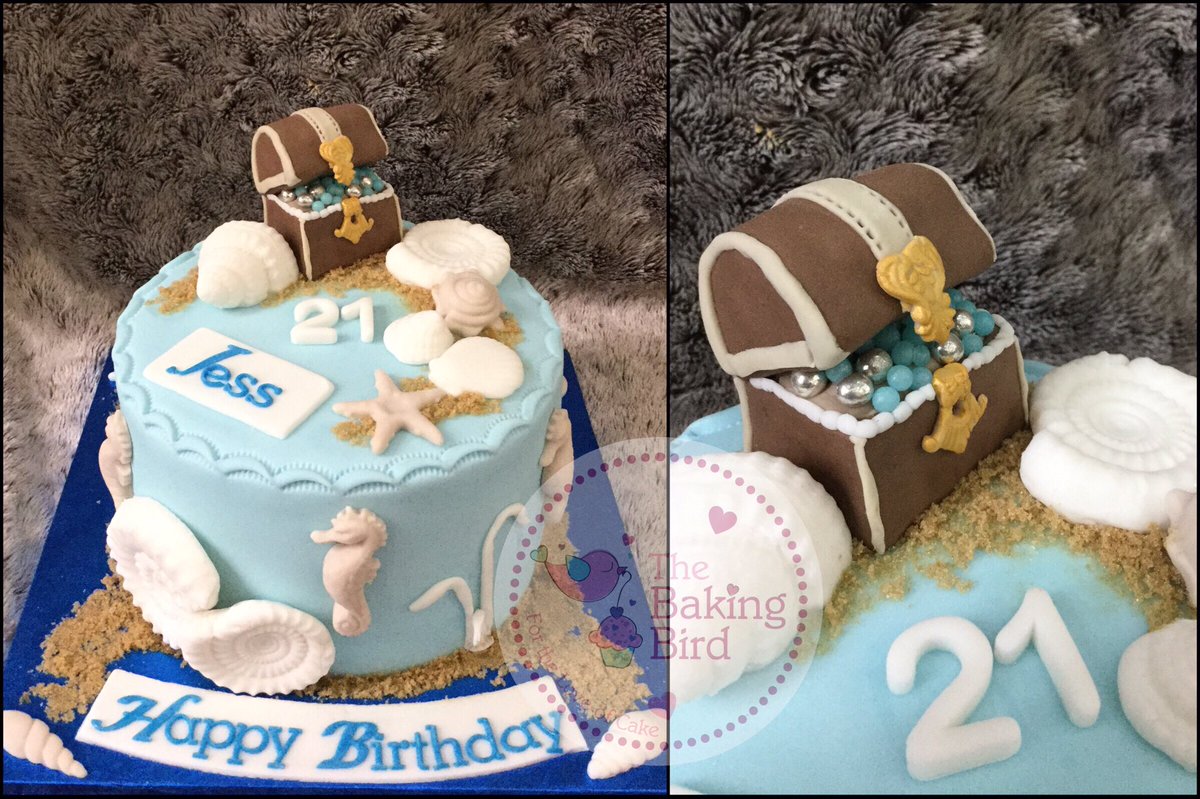 Simple #sea theme cake with edible treasure chest