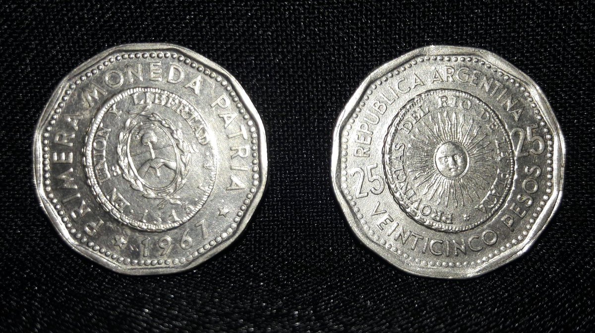 BilleteyMoneda's tweet photo. #Moneda #Argentina 1967 de 25 Pesos https://t.co/NViLfh8Oid