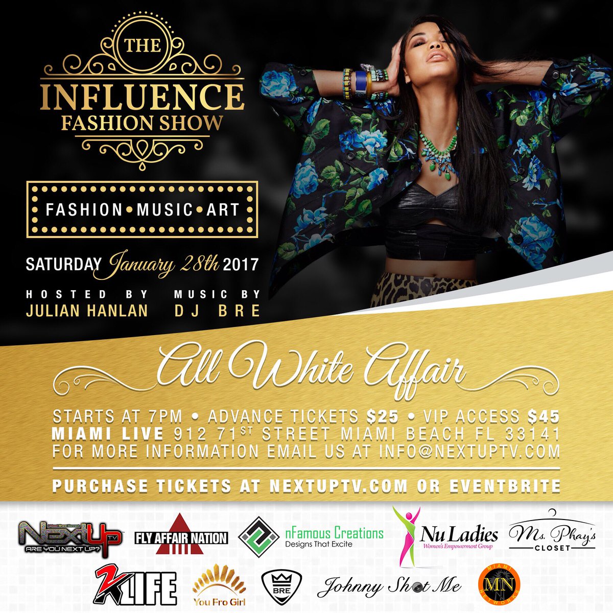 JOHNNITSUANMI_'s tweet photo. "The influence Fashion Show" @miamilivevenue on January 28th! You do not want to miss this! Get your tickets now at https://t.co/Tcoif0bvfW https://t.co/4SIPxF1hdD