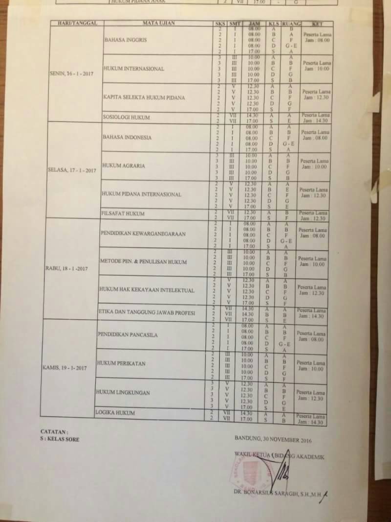 Jadwal ujian akhir semester ganjil tahun akademik 2016/2017.

#salamfuturistik