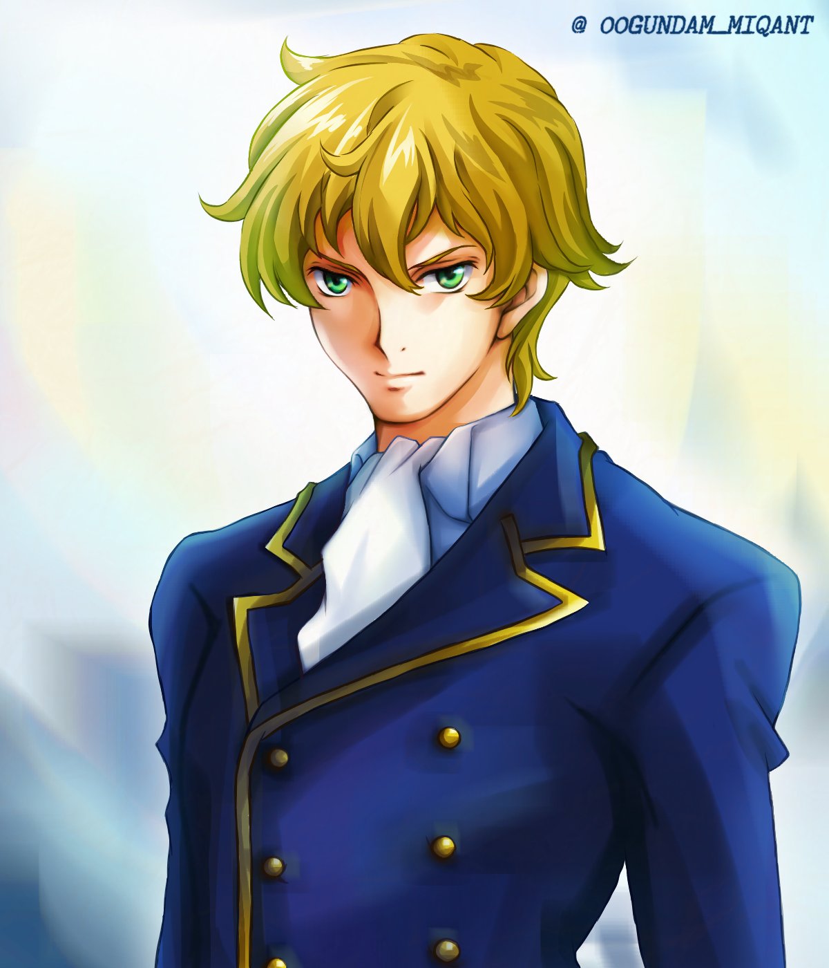 七剣みくぁんた Twitterren 描き初めっ 厚塗り になれなかった グラハム ロングコート翻して伏し目がちに銃を持ってる版権イラストのグラハムが好きなんだけど あれは何処の軍服なんだろう T Co Cvrmwxa4zg Twitter