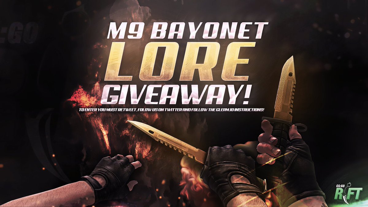 CSGORift's tweet image. CSGO Rift Presents Our M9 LORE GIVEAWAY
RT + Follow To Enter
More Entries (bit.ly/2i6Sjs9)
Ends In 1 Week
#Rift #ComingSoon