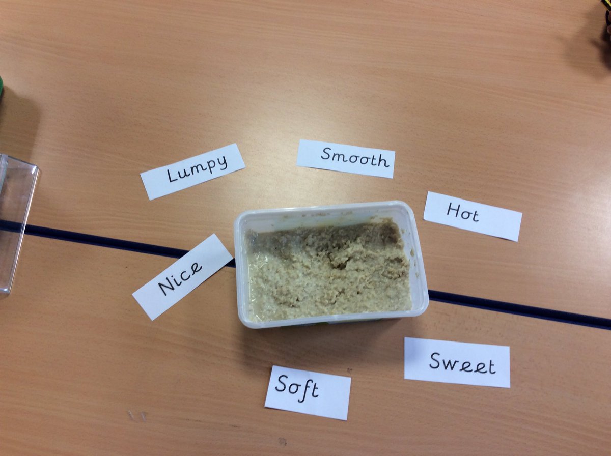 meynellyear1's tweet photo. We have been learning about the magic porridge pot and began by tasting porridge! We described it using adjectives https://t.co/Vz4ep1rnBs