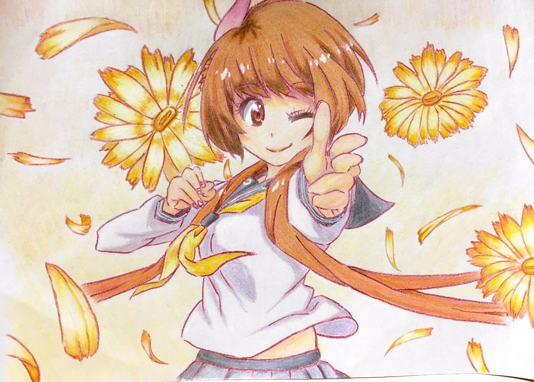 にんこぞう ニセコイの橘万里花描きました キャラ模写 背景オリジナルです 良かったらrt Amp いいねお願いします ニセコイ 模写 色鉛筆 T Co Yrzgiczlry Twitter