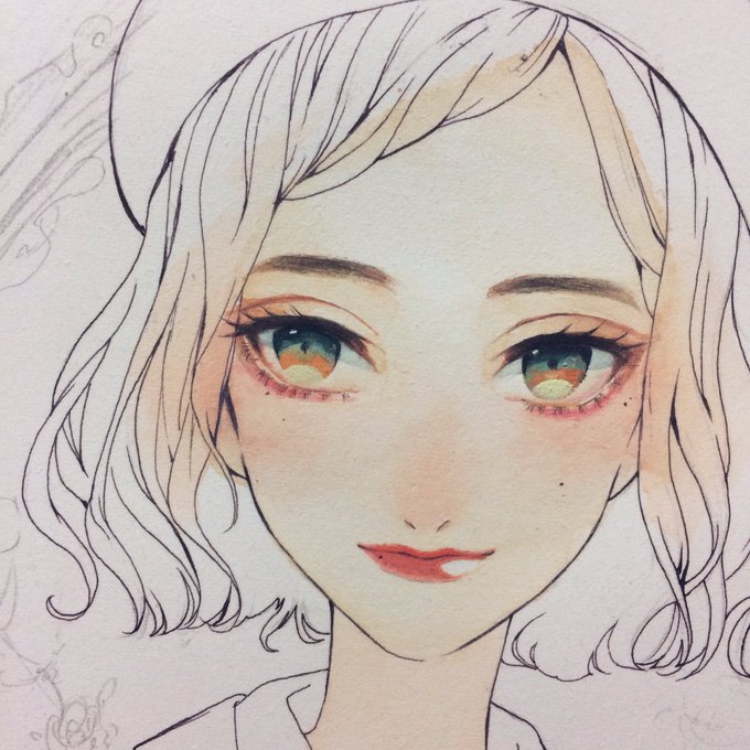 「traditional media white hair」 illustration images(Oldest)