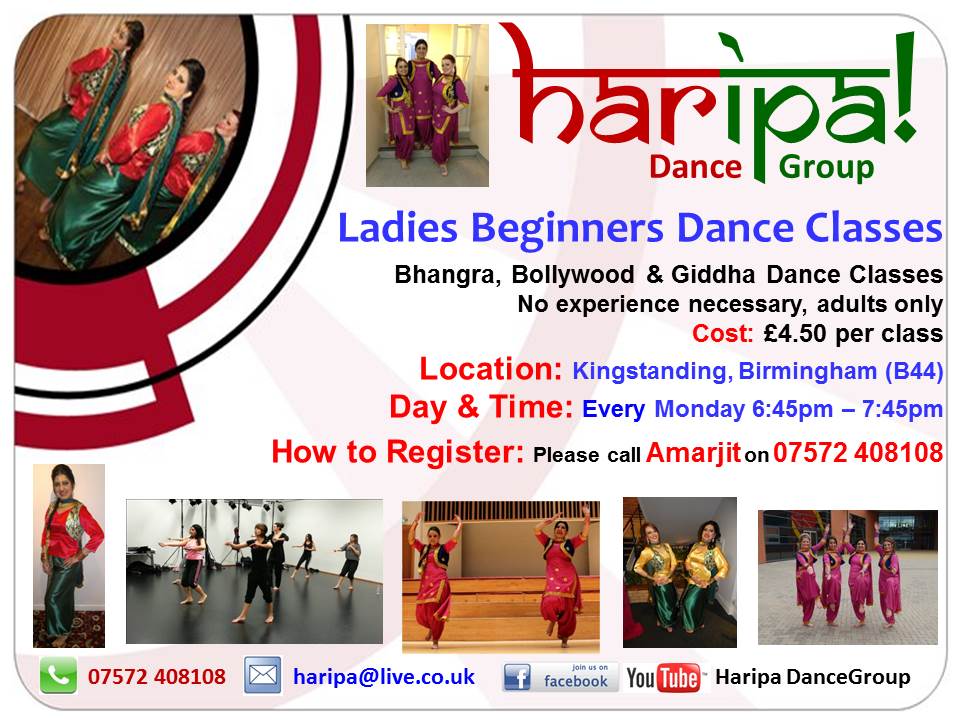HaripaDancers's tweet photo. New Year, new start? Join ladies dance classes (Beginner's) and Group; #bhangra;#dance;#keepfit;#bollywooddance;#giddha;#entsweb https://t.co/DFrSpTvyTC