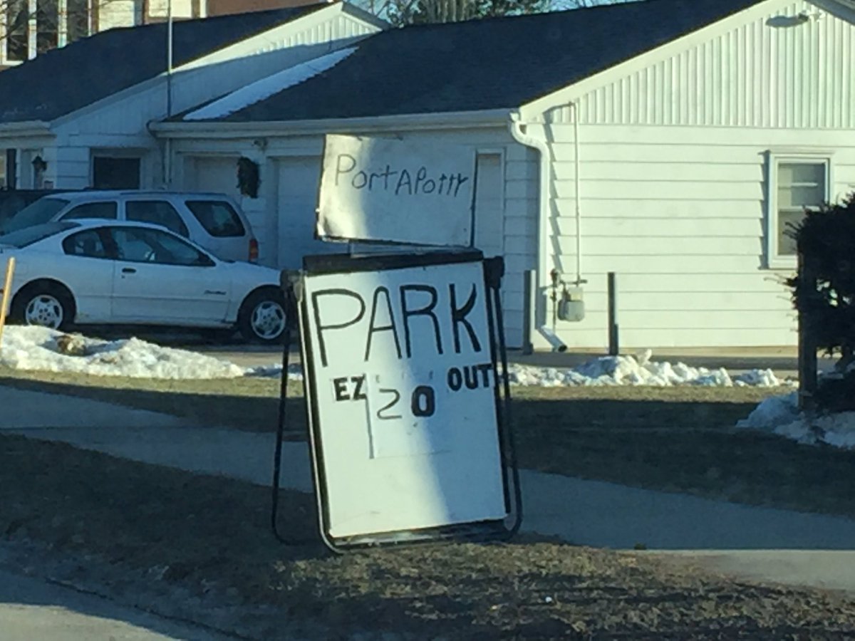 Houses around Lambeau Field charging usual 20 to 40 for parking today