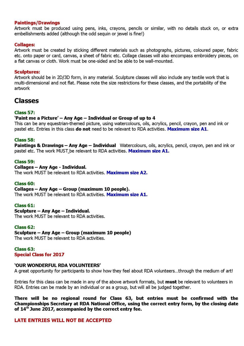 Wenlo riders, do you have a great idea or would like to enter the RDA Arts &amp; Crafts Competition 2017?  Email us or speak to <a href="/whitmore_dawn/">Dawn Whitmore-Kirby</a>
