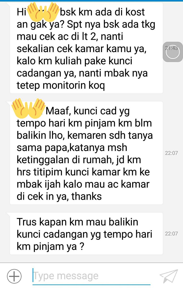 ketika tante kos mulai kesal dan lu gak ada pulsa buat bales