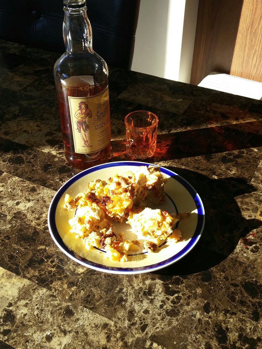 YesDPPS's tweet image. 5th helping in 24 hrs. The @PastaBeans secret family recipe for breakfast casserole is phenomenal. Pairs swell with #SailorJerry