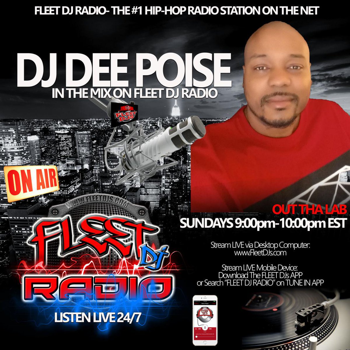 DJOS100's tweet photo. @dJDEEPOISE 9p est tonight in the mix 9p est<<@fleetdjradio https://t.co/ybFQPdZOe5