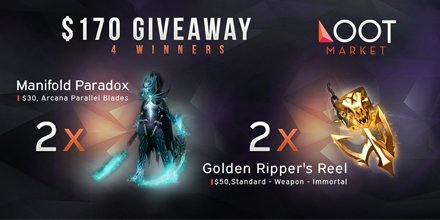 LootMarket's tweet image. The @lootmarket $170 DOTA giveaway (4 winners) with @RewardsGG is now live. GL everyone! lootmarket.com/giveaways/215