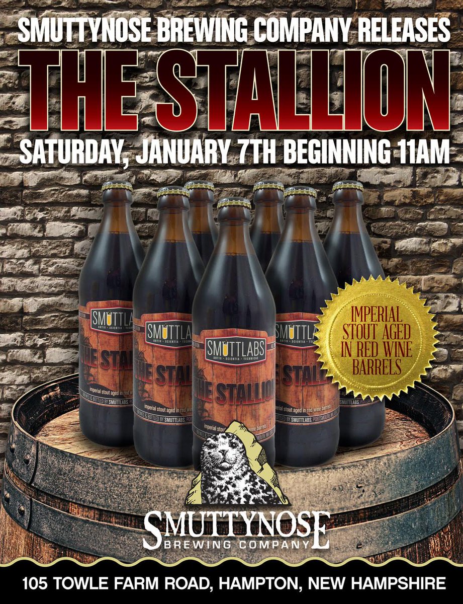smuttynosebeer's tweet photo. The Stallion - Limited bottle release now available at our breweries retail shop &amp; Monday at 12pm on the #BeerVault! https://t.co/0G33VijXx1 https://t.co/3eTH7LNZe6