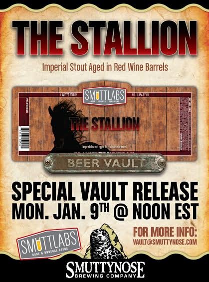 smuttynosebeer's tweet photo. The Stallion - Limited bottle release now available at our breweries retail shop &amp; Monday at 12pm on the #BeerVault! https://t.co/0G33VijXx1 https://t.co/3eTH7LNZe6