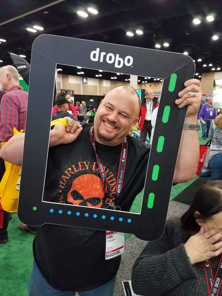 kschraml's tweet photo. We totally love @drobo! #DroboAtImaging #ImagingUSA #KX2Studios https://t.co/iiiEyqp7to