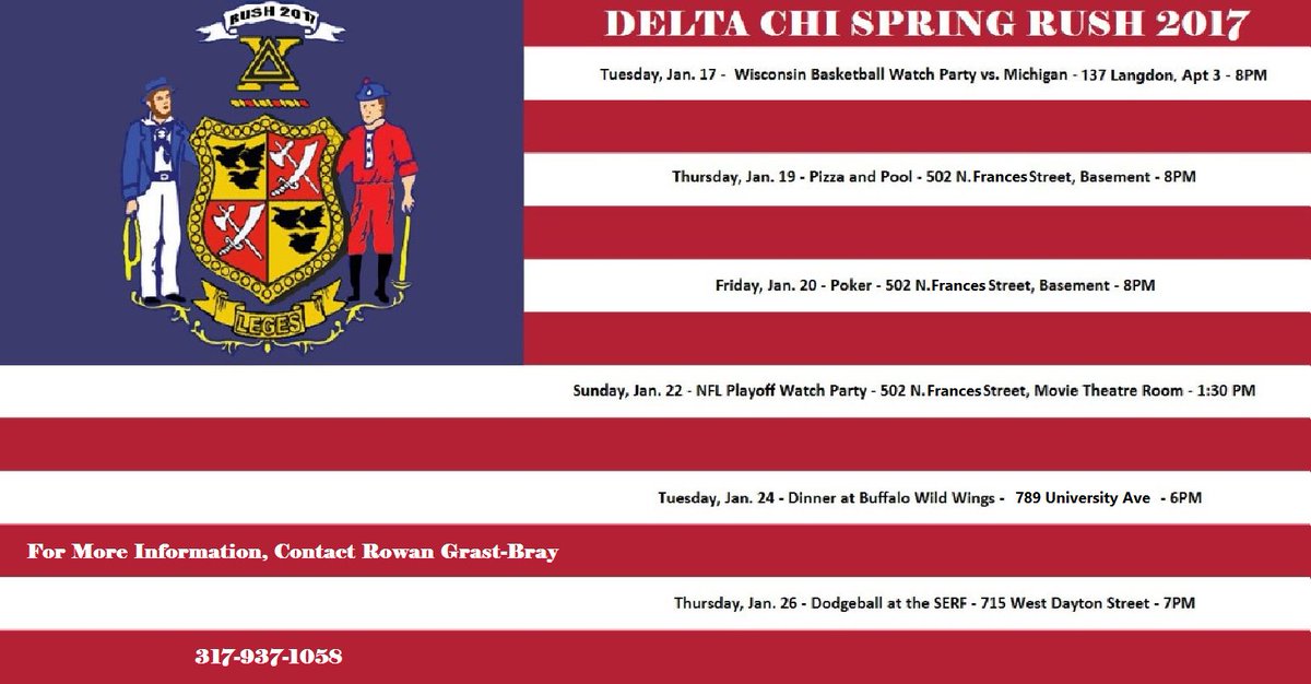 DeltaChiWisc's tweet photo. That time of the year is right around the corner! Join us for rush, starting January 17th at our house on 137 Langdon Street! https://t.co/tyj4rQ5A6p