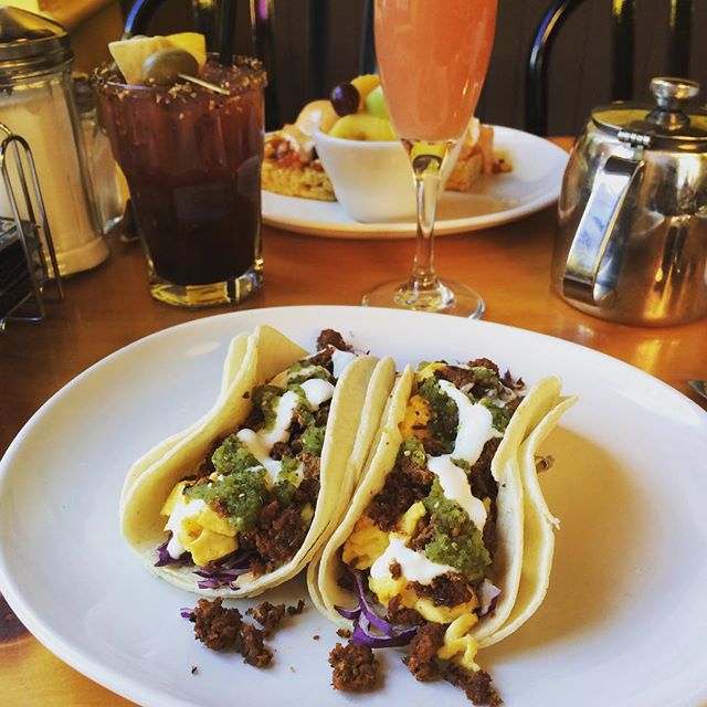 Featured here are our Brunch Tacos - Gluten Free! #tacos #brunch #riseandshine #comfortfood #glutenfree #homemade #shinecafe #chorizo