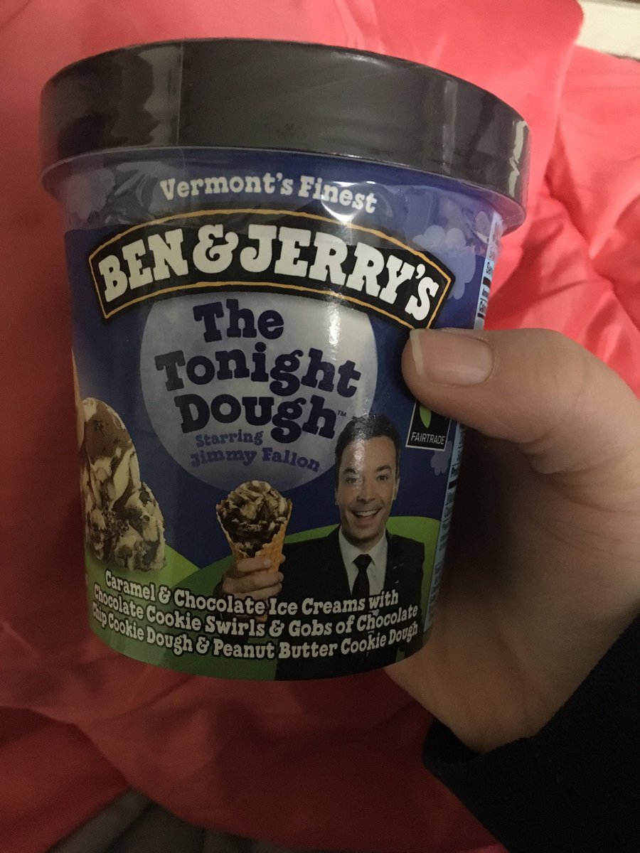 sarinamay93's tweet photo. Wearing my @jimmyfallon @FallonTonight jersey && bought a new pint of Tonight Dough! Super ready for the #FallonGlobes #OldGlobs β€π https://t.co/PiYFNomfIM
