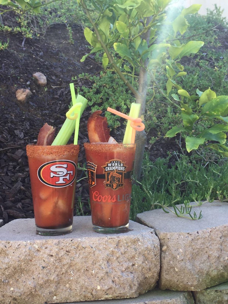CheersWFFF's tweet photo. From #TeamWFFF San Diego #SundayBloodyMary @49ers  style #Bacon! #Cheers!  You can be part of #TeamWFFF It's about having fun! https://t.co/XQzBkcPDnw